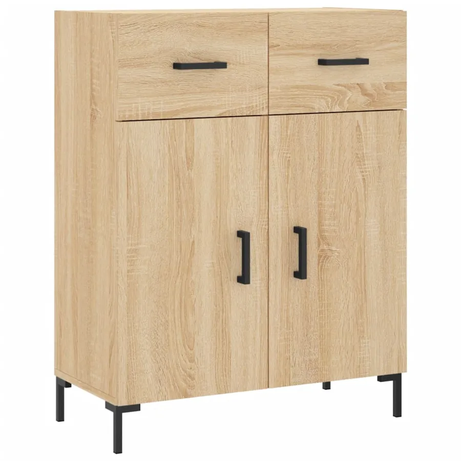Buffet haut Chêne sonoma 69,5x34x180 cm Bois d'ingénierie - 7
