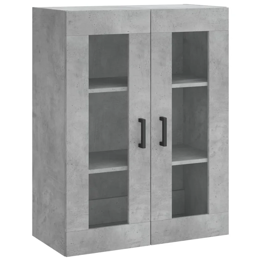 Buffet haut Gris béton 69,5x34x180 cm Bois d'ingénierie - 5