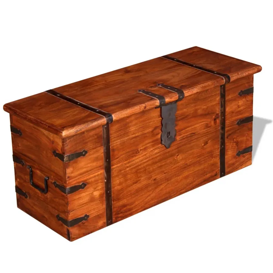 Ensemble de deux coffres de rangement Bois massif - 3
