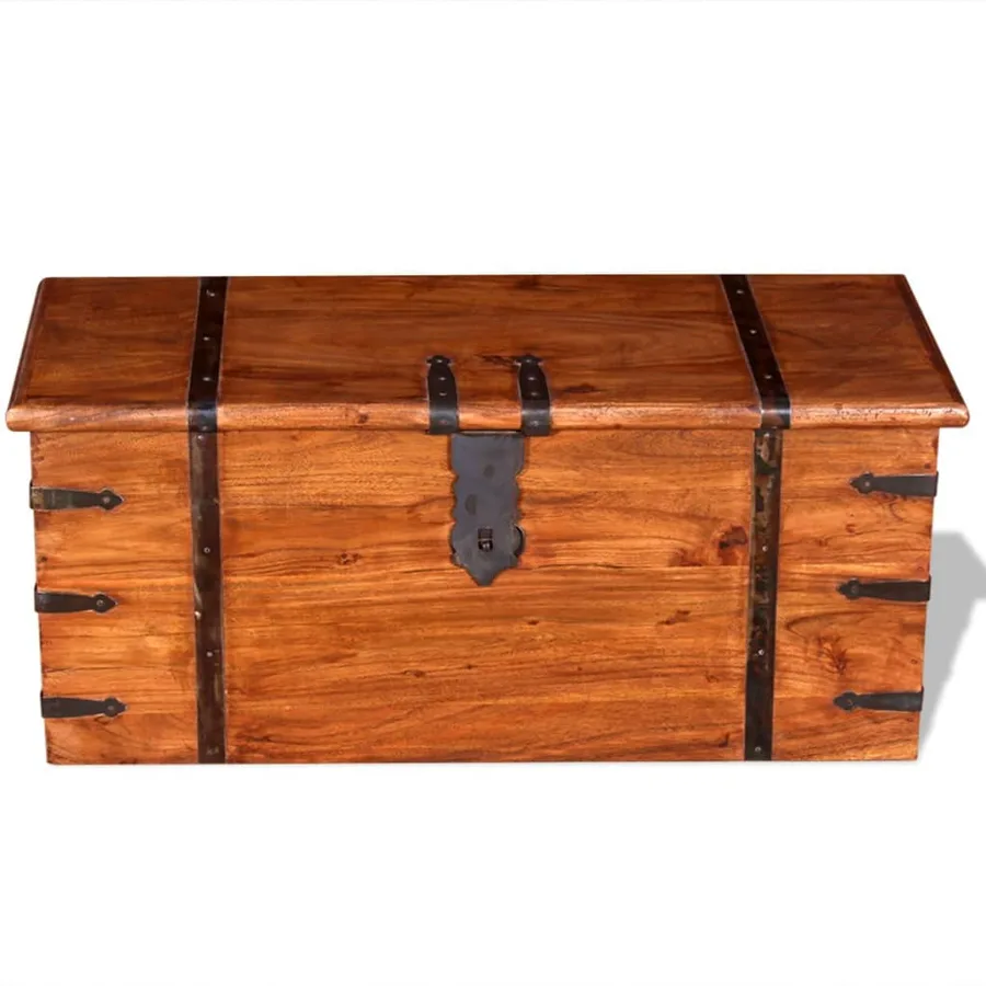 Ensemble de deux coffres de rangement Bois massif - 4