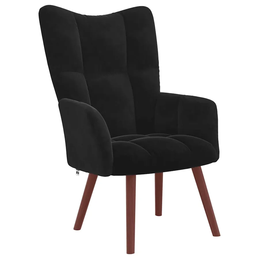 Chaise de relaxation Noir Velours - 2