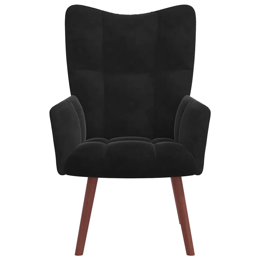 Chaise de relaxation Noir Velours - 3