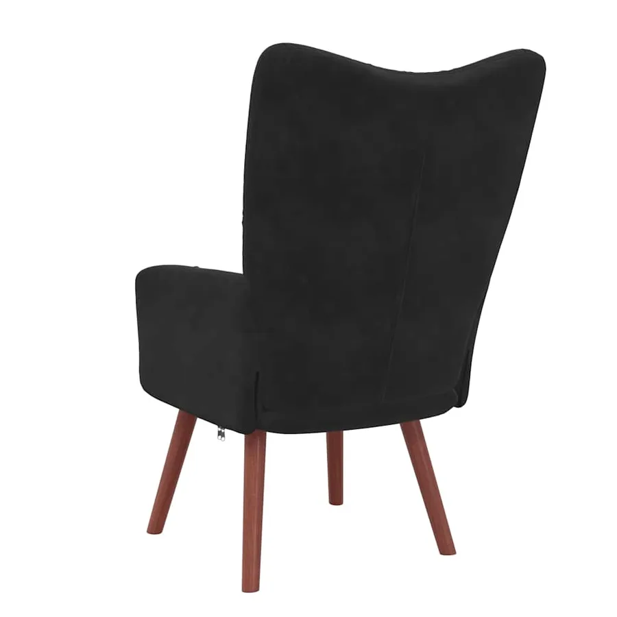 Chaise de relaxation Noir Velours - 5
