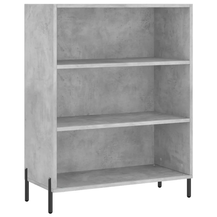 Buffet haut Gris béton 69,5x34x180 cm Bois d'ingénierie - 7