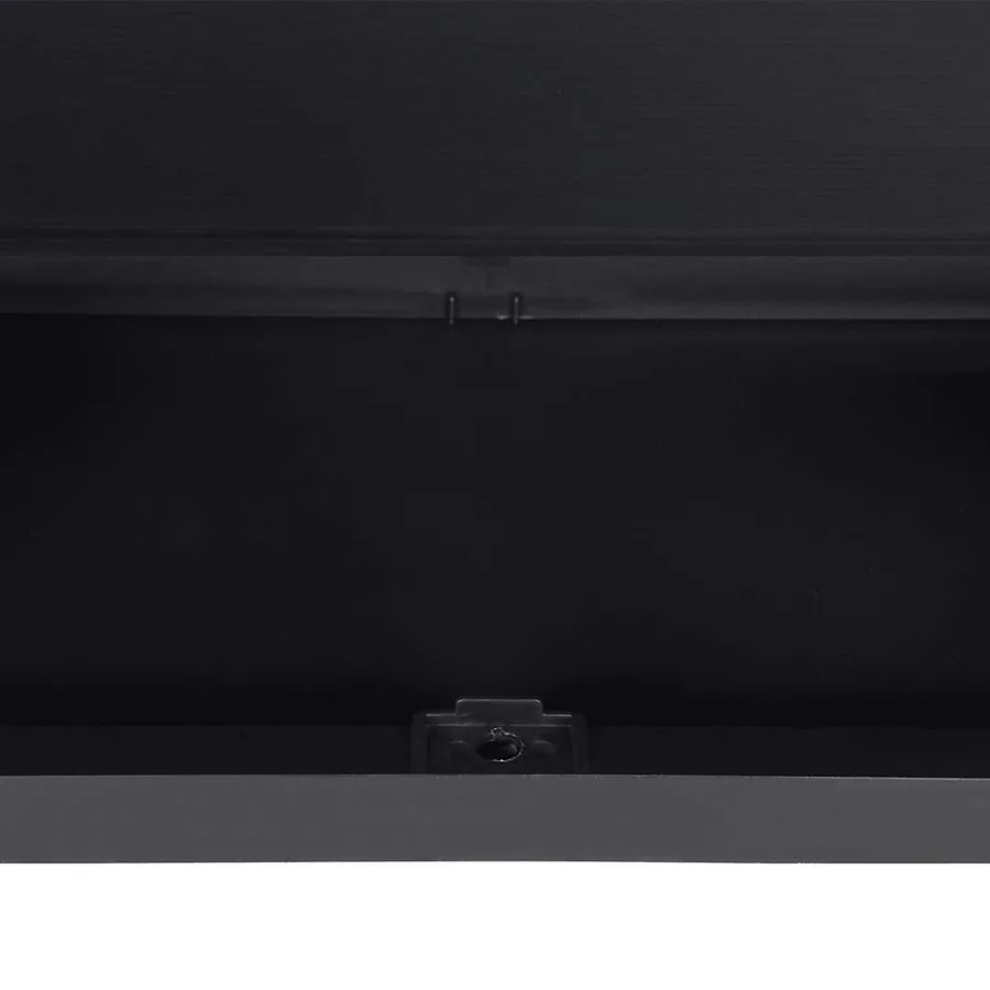Armoire de rangement d'extérieur gris et noir 65x37x165 cm PP - 11