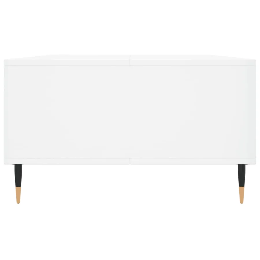 Table basse blanc brillant 104x60x35 cm bois d'ingénierie - 7