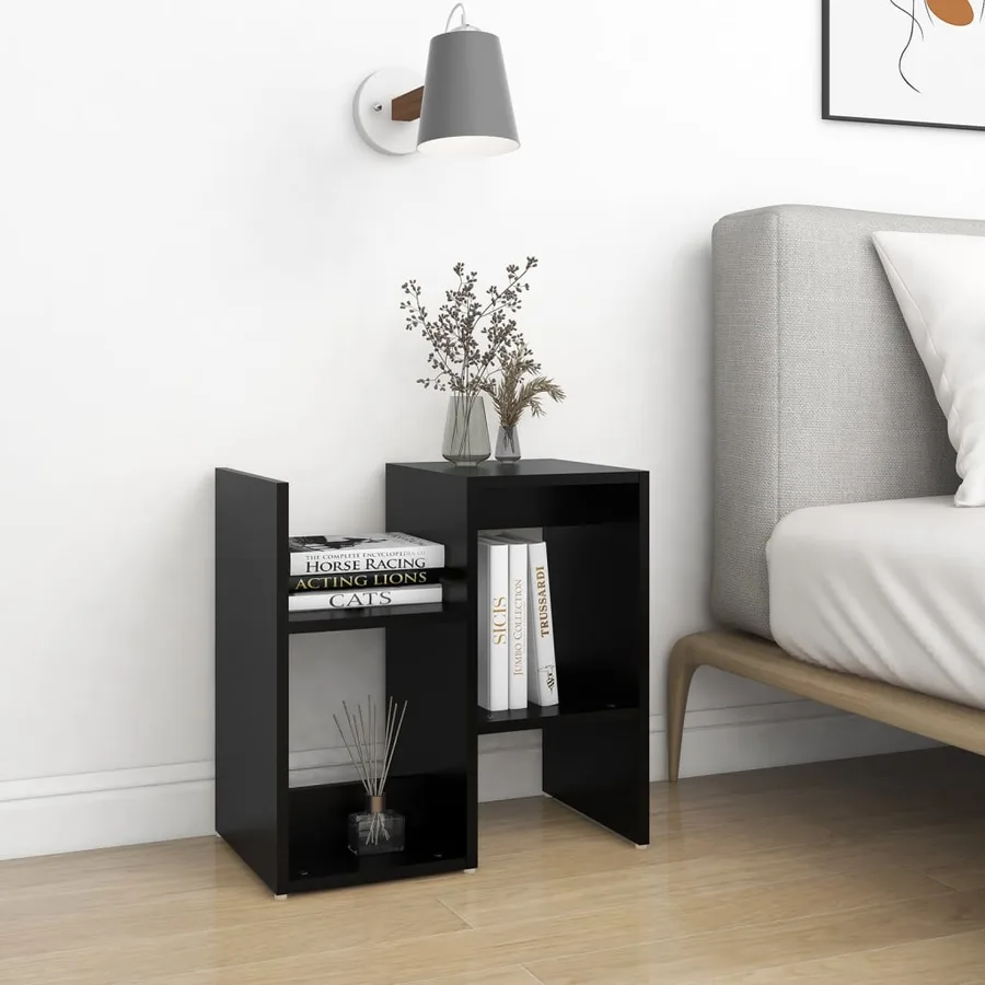 Tables de chevet 2 pcs noir 50x30x51,5 cm bois d'ingénierie - 3