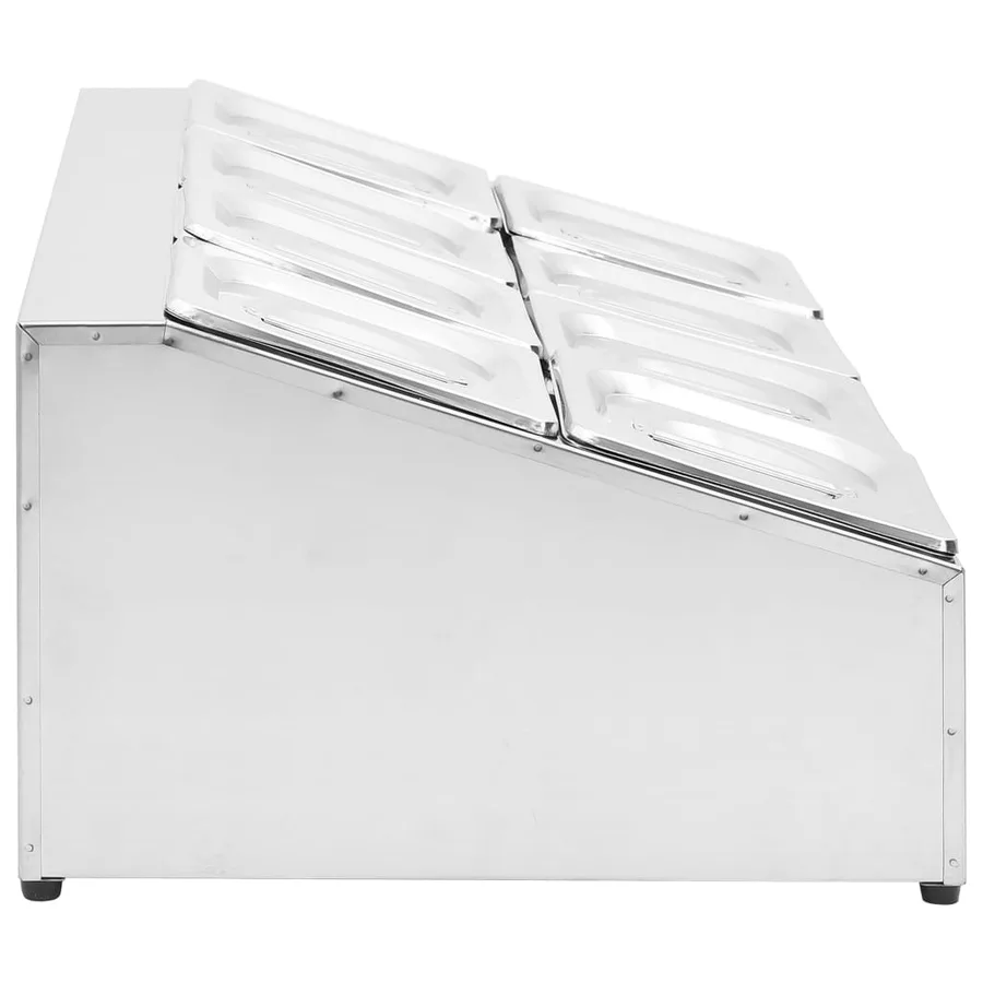 Récipient Gastronorm avec 8 bacs GN 1/6 Acier inoxydable - 4