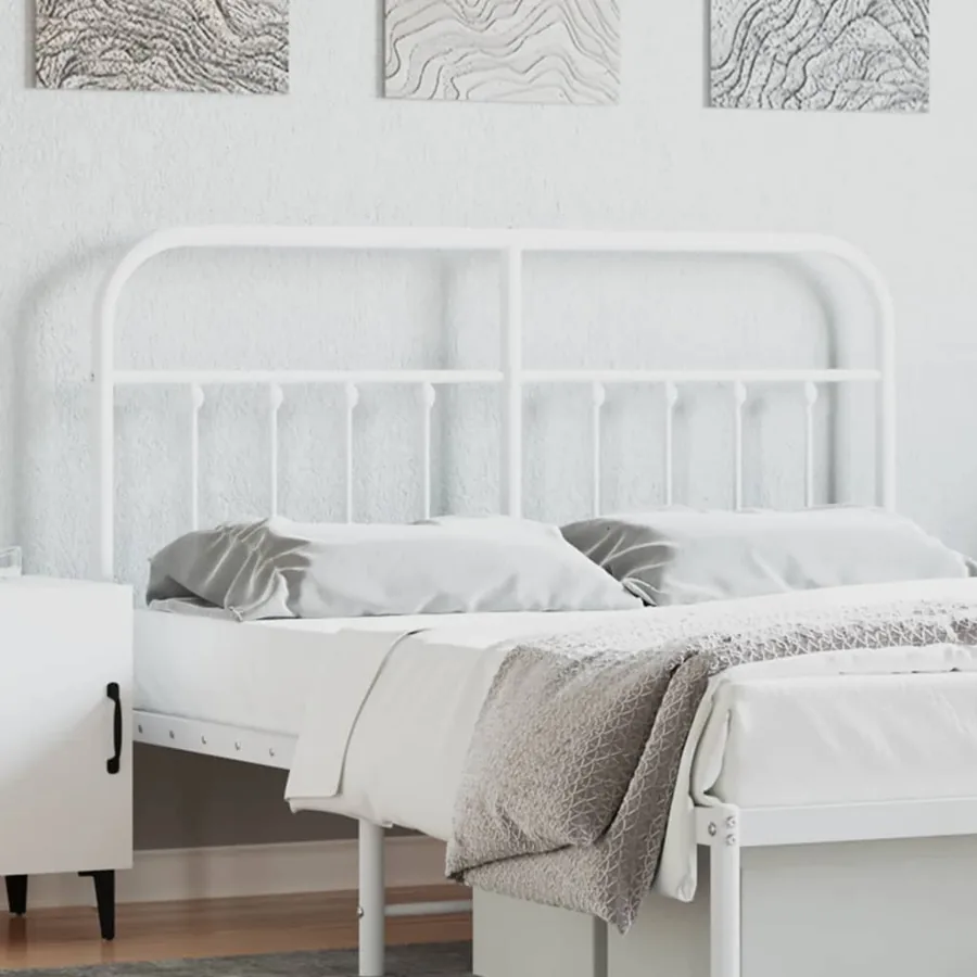Tête de lit de remplacement métal blanc 140 cm