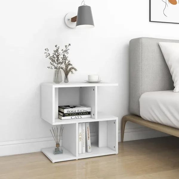 Tables de chevet 2 pcs blanc 50x30x51,5 cm bois d'ingénierie
