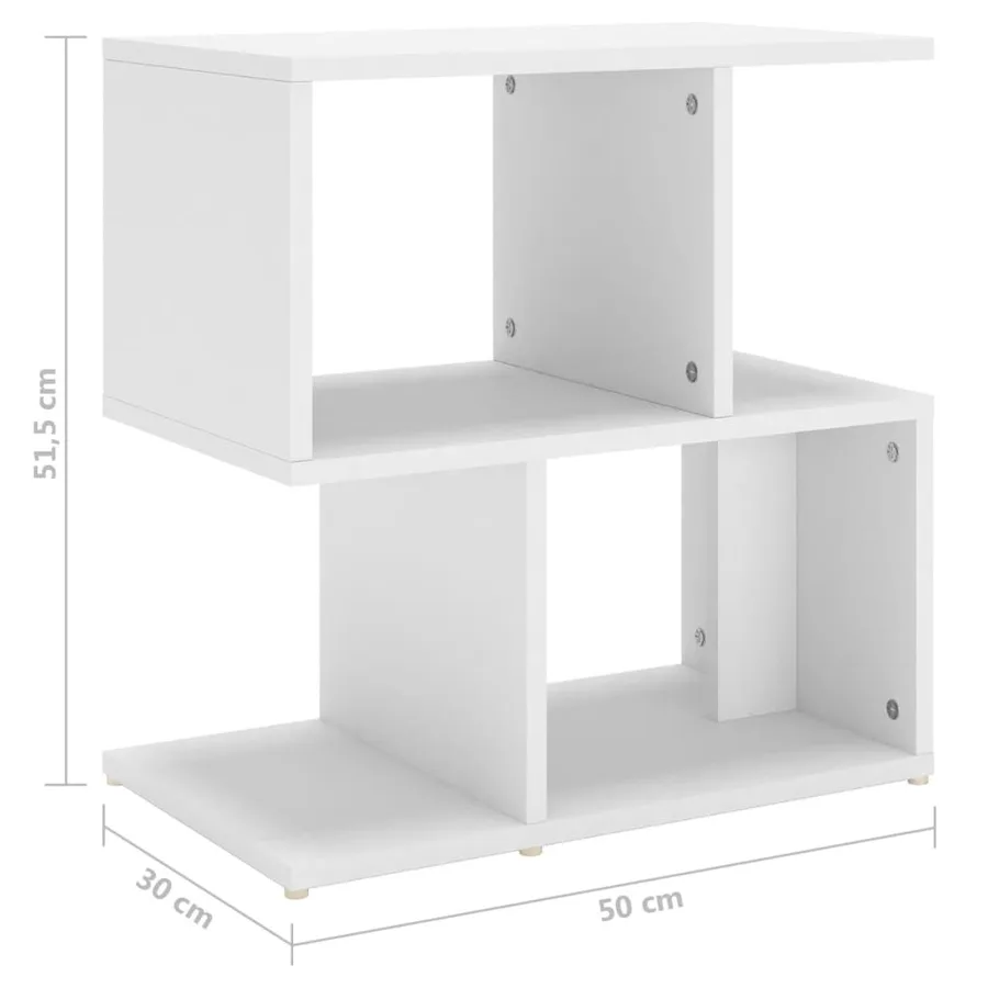 Tables de chevet 2 pcs blanc 50x30x51,5 cm bois d'ingénierie - 7