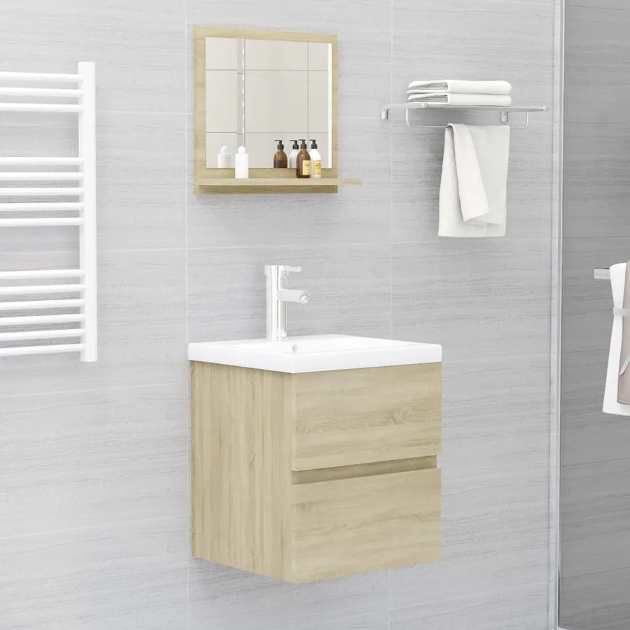 Miroir salle de bain chêne sonoma 40x10,5x37cm Bois ingénierie - 6