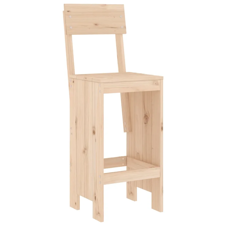Tabourets de bar lot de 2 40x48,5x115,5 cm bois massif de pin - 3