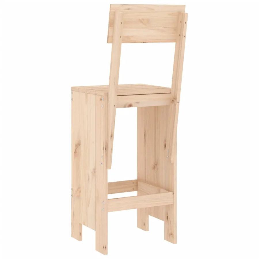 Tabourets de bar lot de 2 40x48,5x115,5 cm bois massif de pin - 6