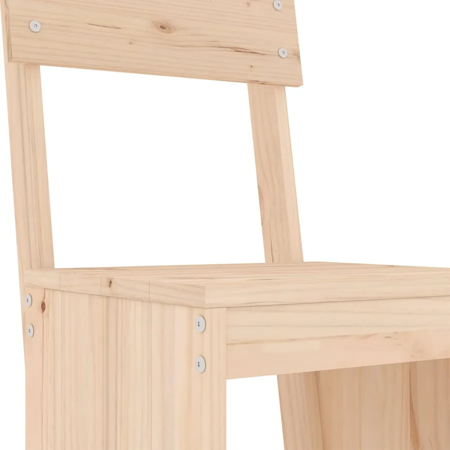 Tabourets de bar lot de 2 40x48,5x115,5 cm bois massif de pin - 7