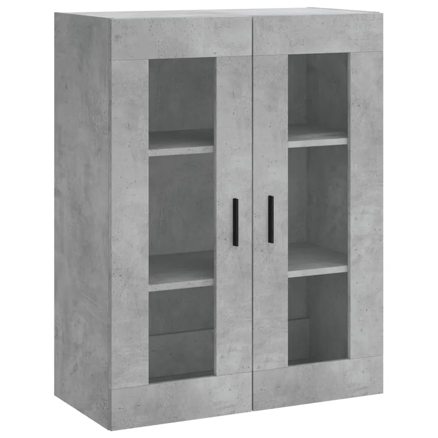 Buffet haut Gris béton 69,5x34x180 cm Bois d'ingénierie - 5