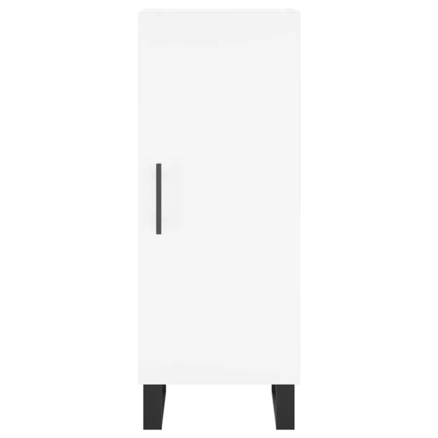 Buffet haut Blanc 34,5x34x180 cm Bois d'ingénierie - 8