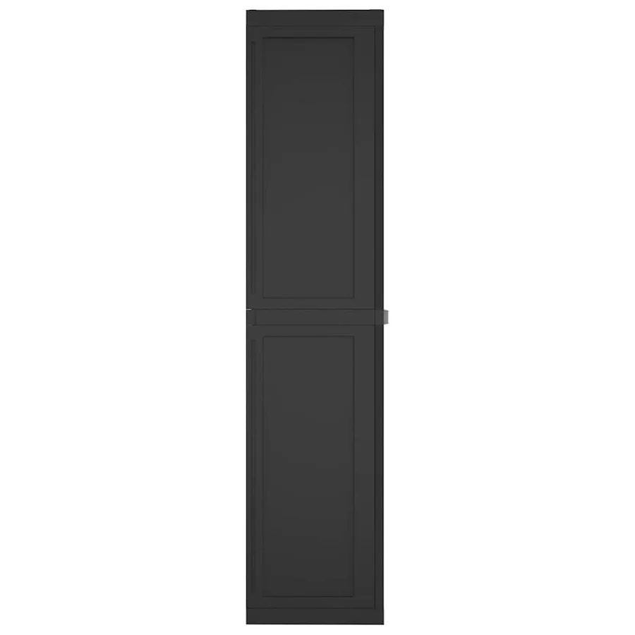 Armoire de rangement d'extérieur noir 97x37x165 cm PP - 7