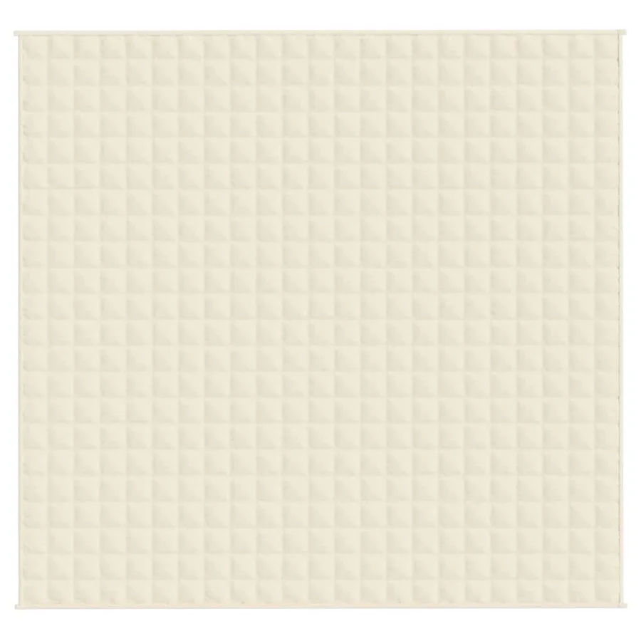 Couverture lestée Crème clair 220x235 cm 11 kg Tissu - 3