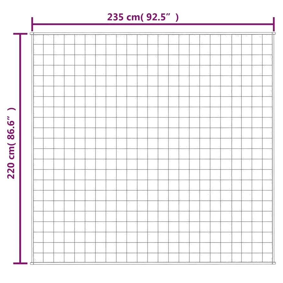 Couverture lestée Crème clair 220x235 cm 11 kg Tissu - 7