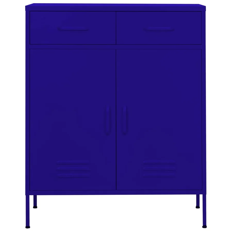 Armoire de rangement Bleu marine 80x35x101,5 cm Acier - 2