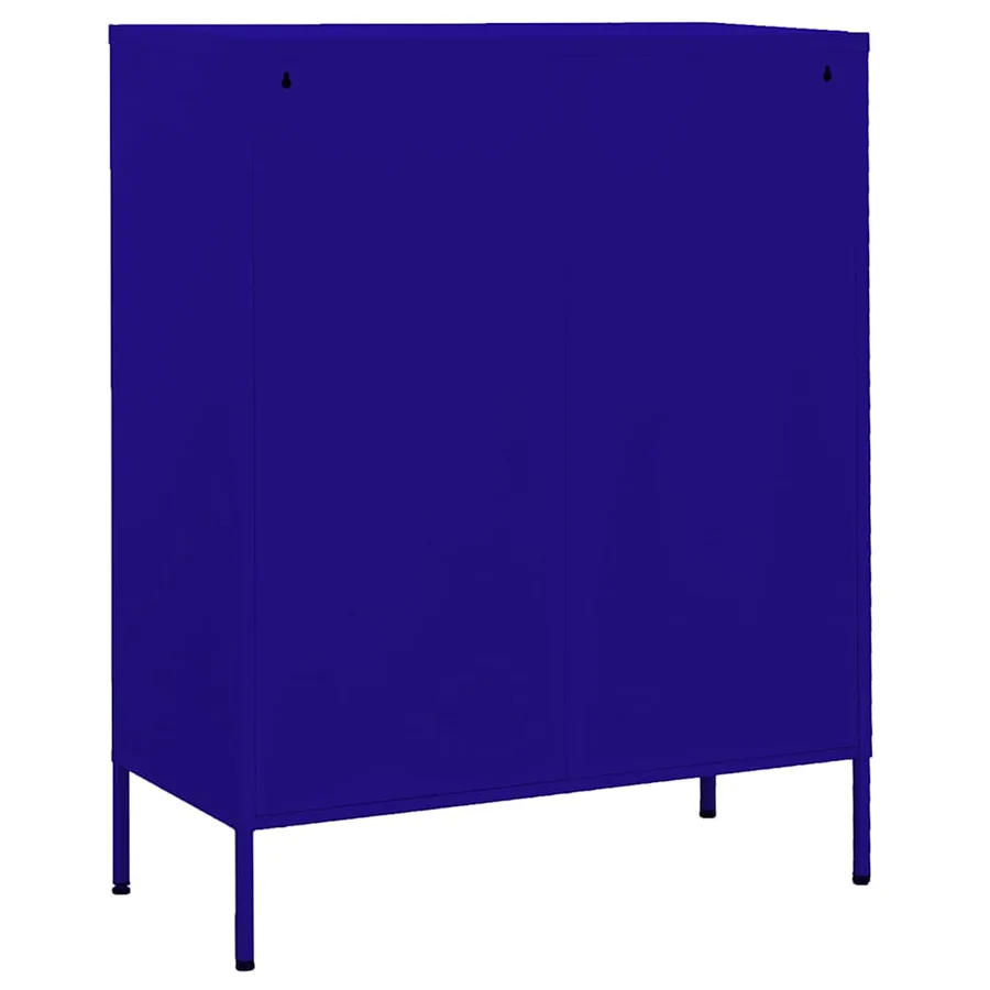 Armoire de rangement Bleu marine 80x35x101,5 cm Acier - 4