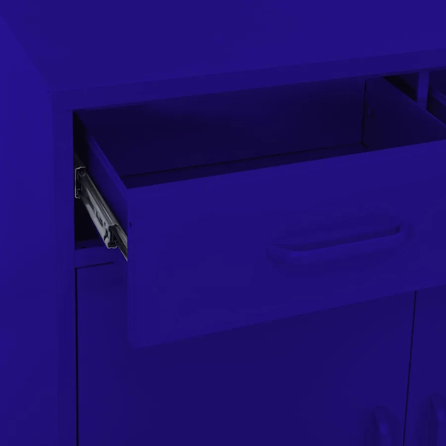 Armoire de rangement Bleu marine 80x35x101,5 cm Acier - 6