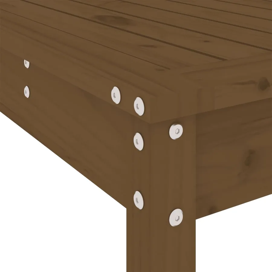 Ensemble de bar de jardin 3 pcs marron miel bois pin massif - 7