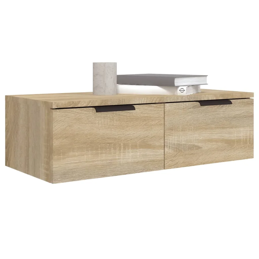 Armoires murales 2pcs Chêne sonoma 68x30x20cm Bois d'ingénierie - 4