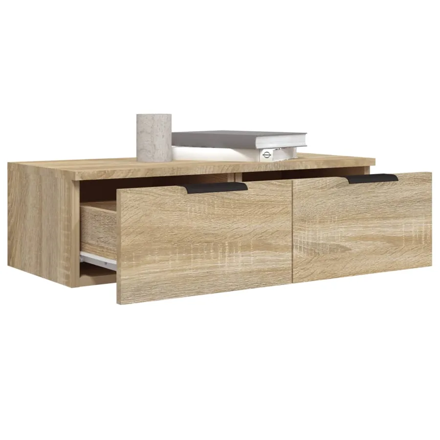 Armoires murales 2pcs Chêne sonoma 68x30x20cm Bois d'ingénierie - 5