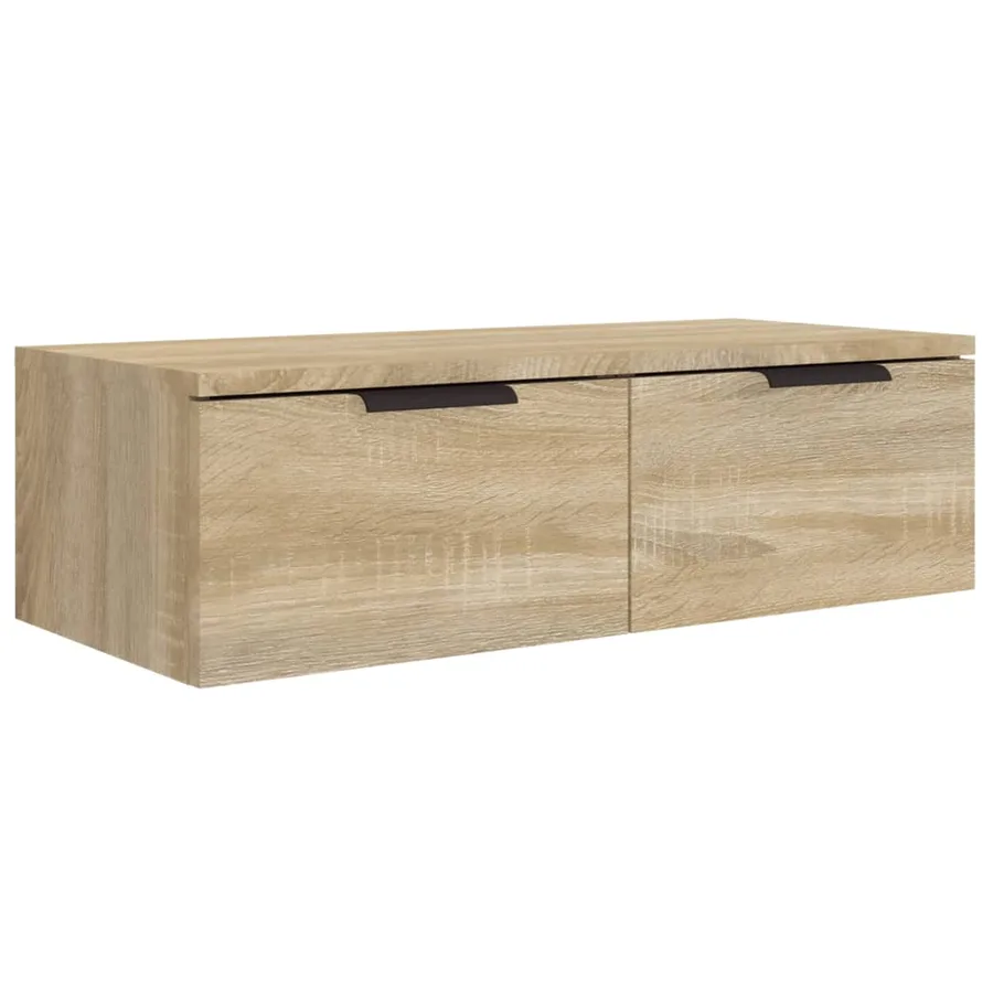 Armoires murales 2pcs Chêne sonoma 68x30x20cm Bois d'ingénierie - 7