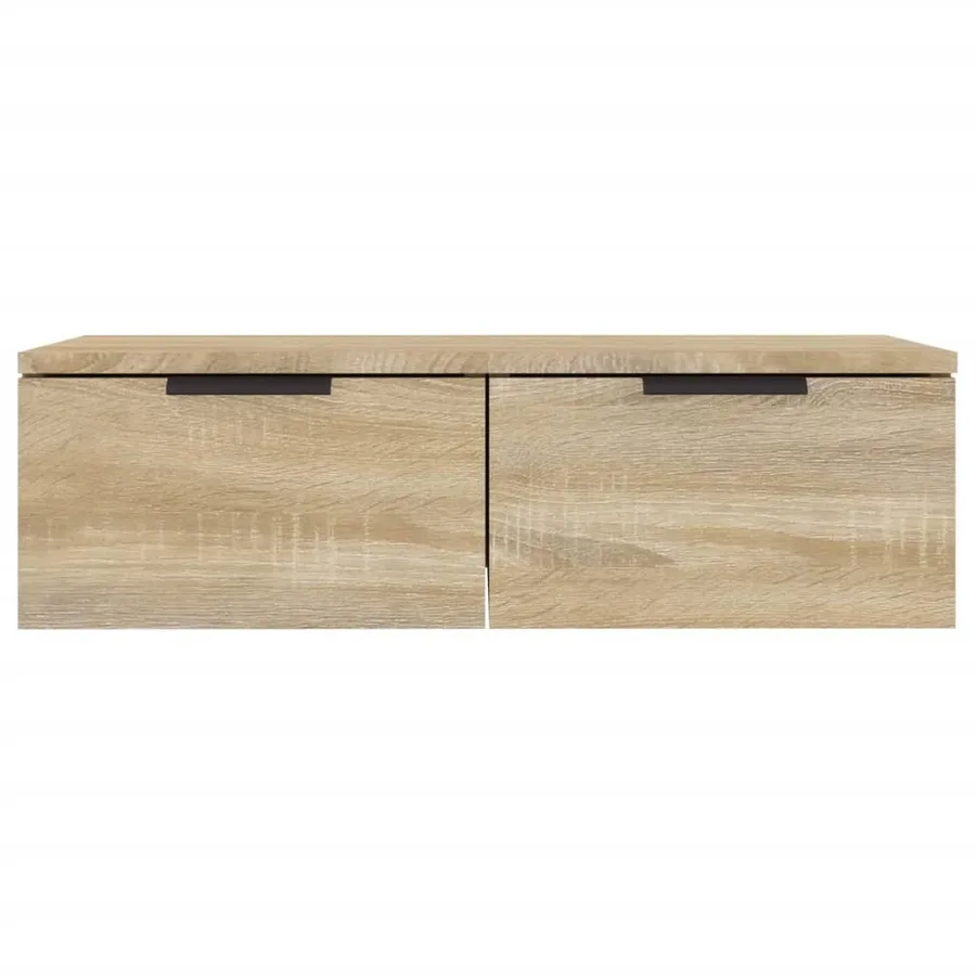 Armoires murales 2pcs Chêne sonoma 68x30x20cm Bois d'ingénierie - 9