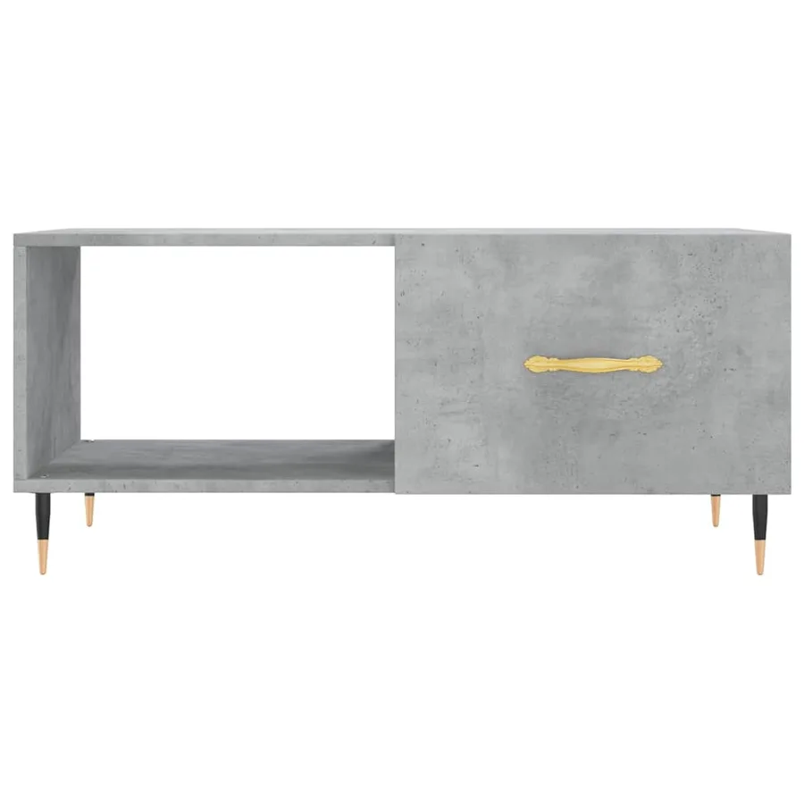 Table basse gris béton 90x50x40 cm bois d'ingénierie - 5