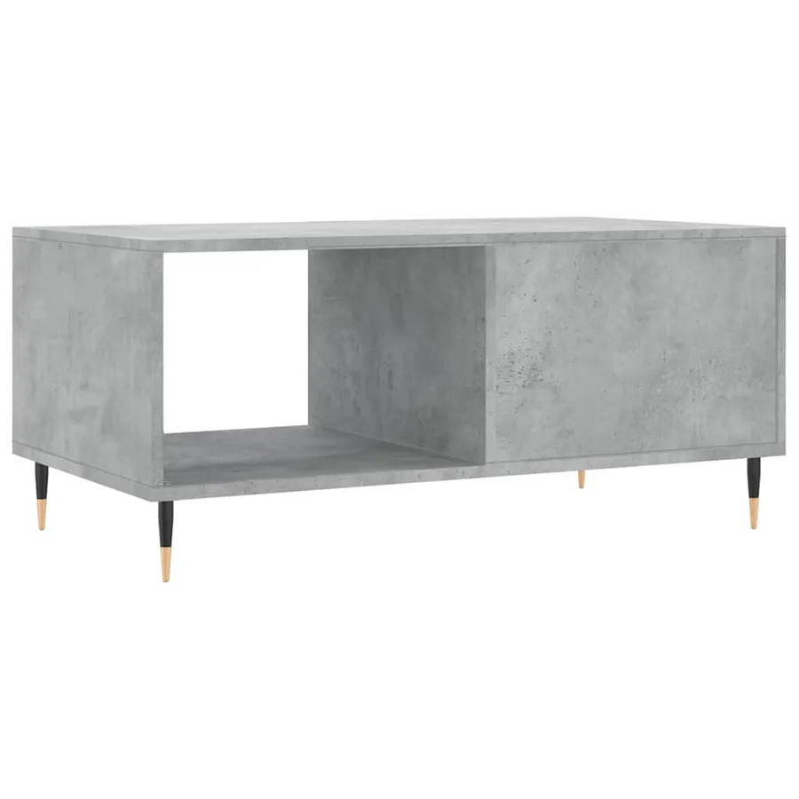 Table basse gris béton 90x50x40 cm bois d'ingénierie - 8