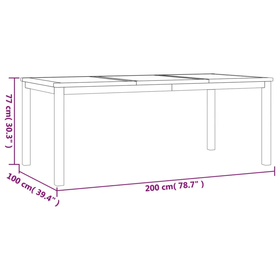 Ensemble à manger de jardin 7 pcs Bois de teck solide - 11