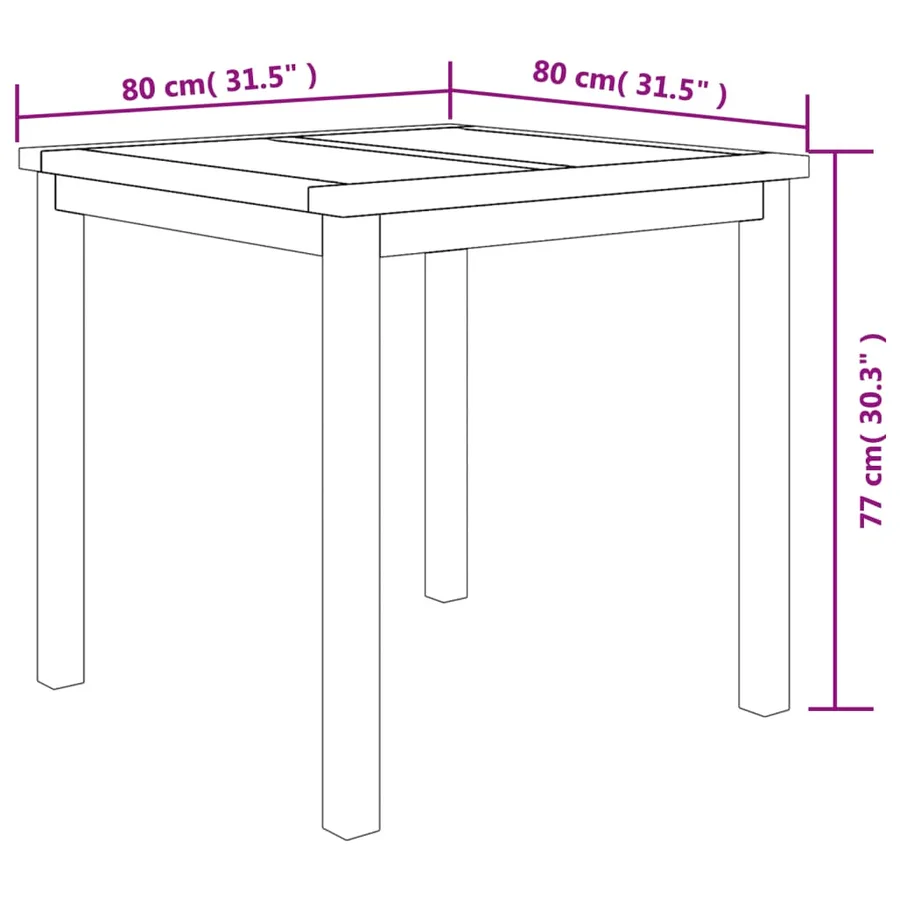 Ensemble à manger de jardin 3 pcs Bois de teck massif - 11