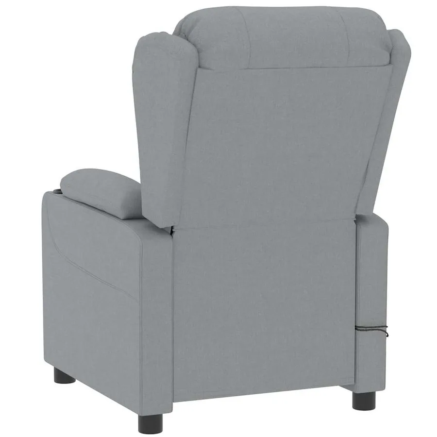 Fauteuil électrique de massage Gris clair Tissu - 6
