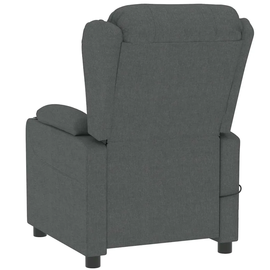 Fauteuil de massage Gris foncé Tissu - 5