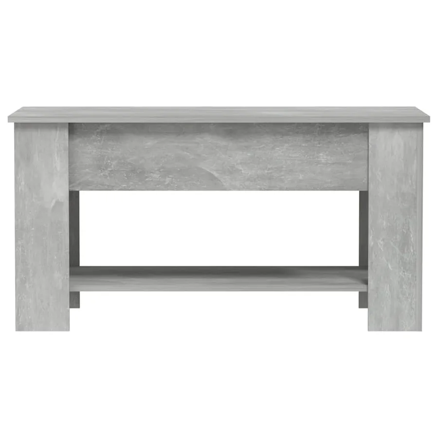 Table basse gris béton 101x49x52 cm bois d'ingénierie - 6