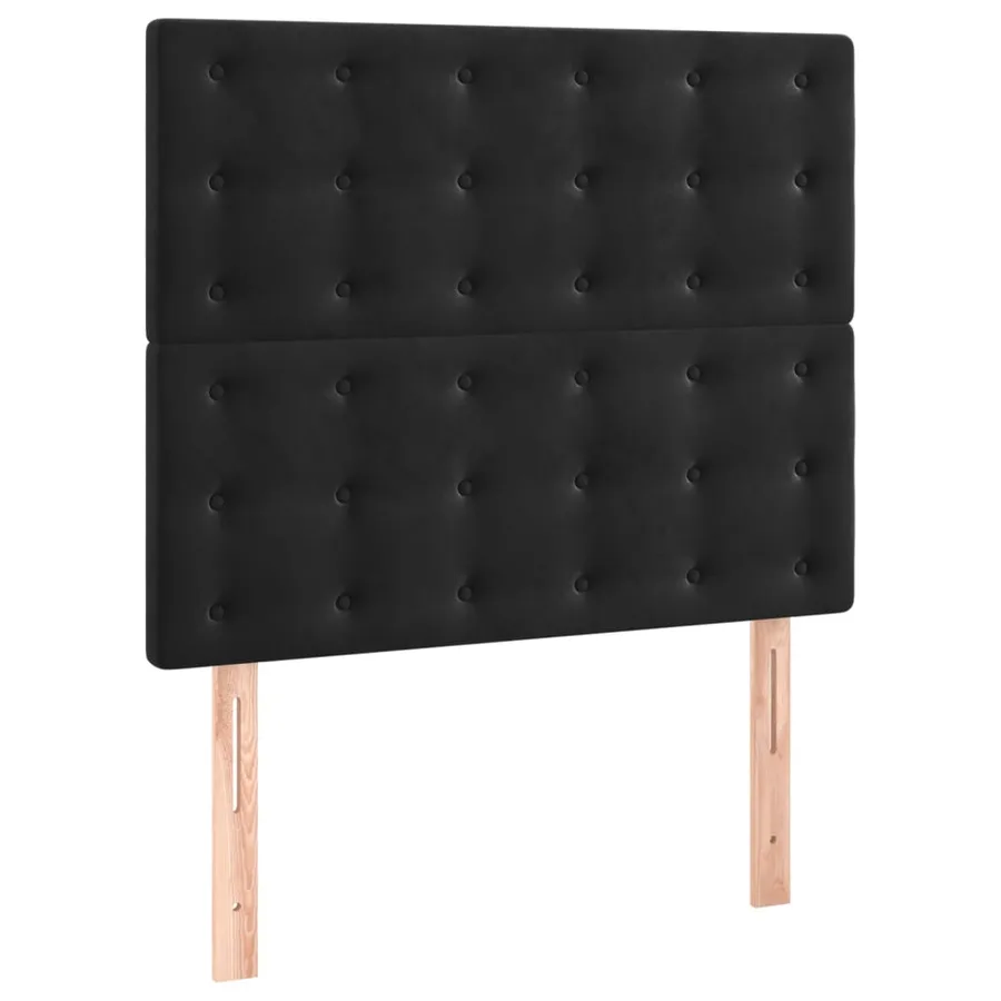 Tête de lit Noir 80x5x118/128 cm Velours - 2