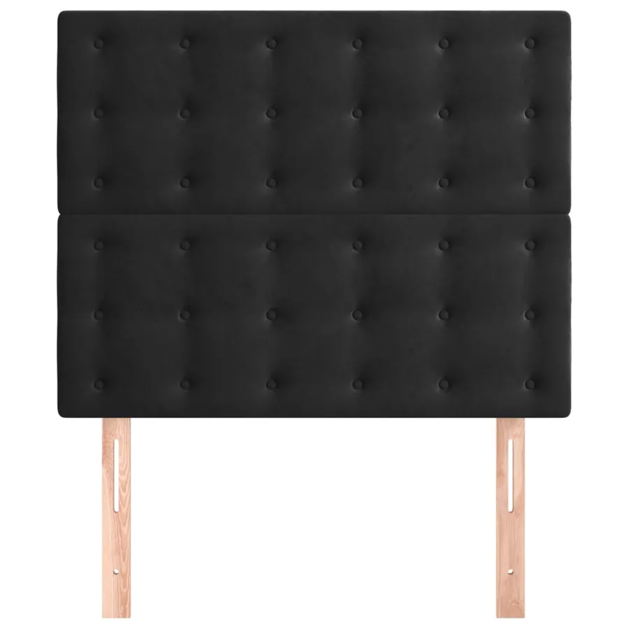 Tête de lit Noir 80x5x118/128 cm Velours - 3
