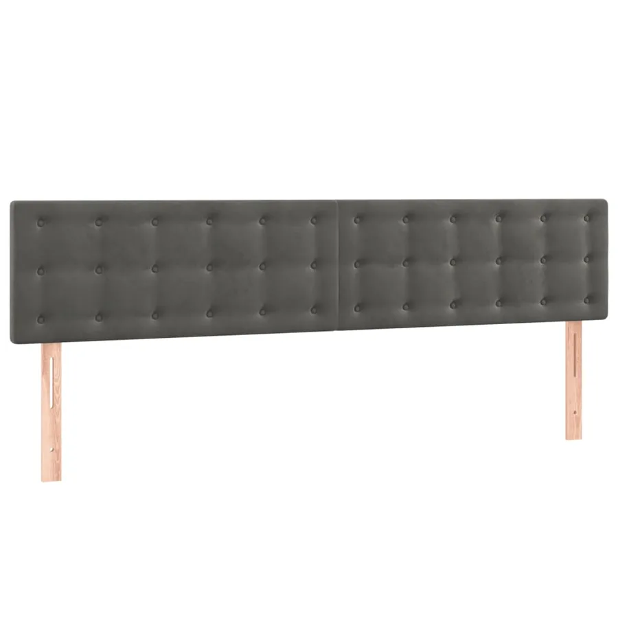 Têtes de lit Gris foncé 160x5x78/88 cm Velours - 2