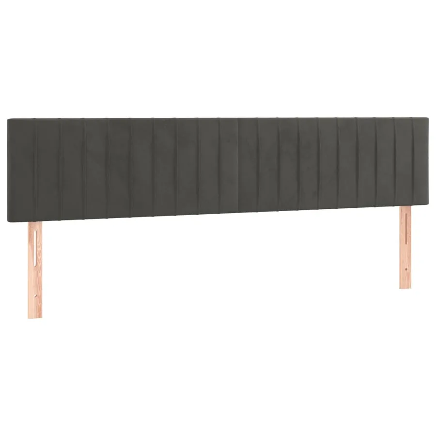 Têtes de lit Gris foncé 160x5x78/88 cm Velours - 2