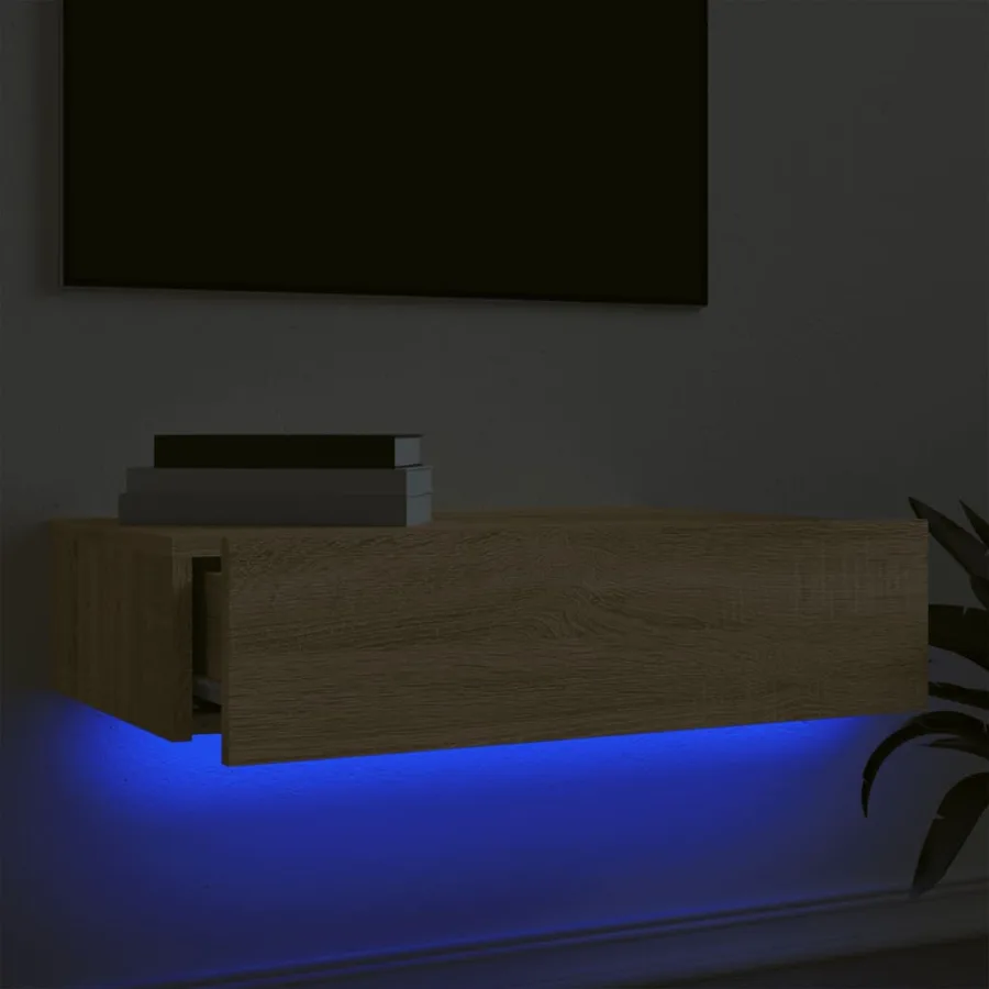 Meuble TV avec éclairage LED chêne sonoma 60x35x15,5 cm - 4