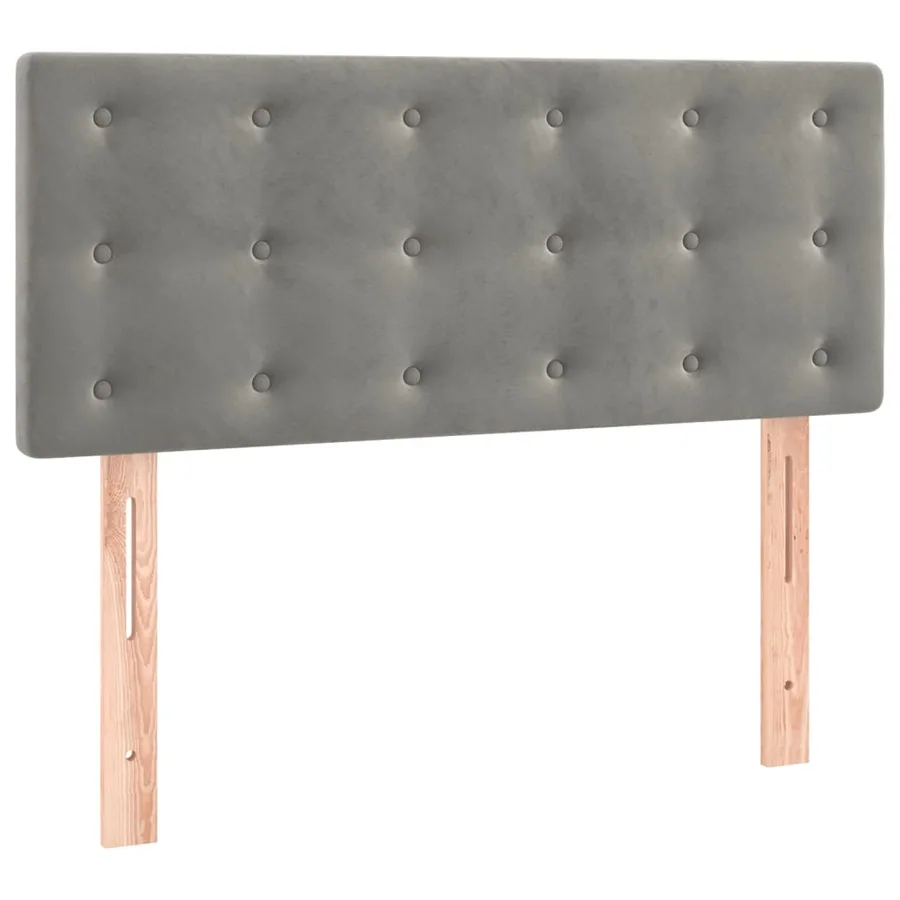 Tête de lit Gris clair 90x5x78/88 cm Velours - 2