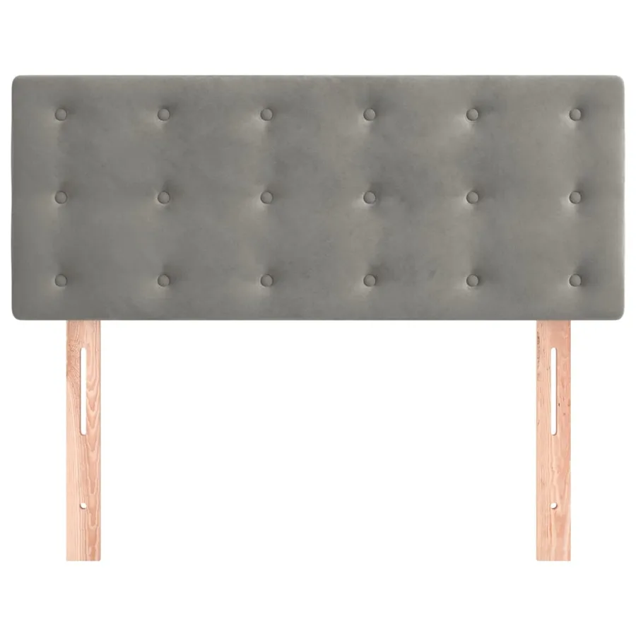 Tête de lit Gris clair 90x5x78/88 cm Velours - 3