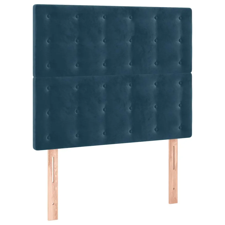 Tête de lit à LED Bleu foncé 80x5x118/128 cm Velours - 4