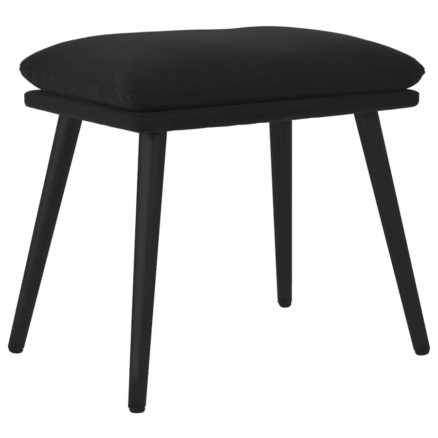Repose-pied Noir 45x29,5x35 cm Velours - 2