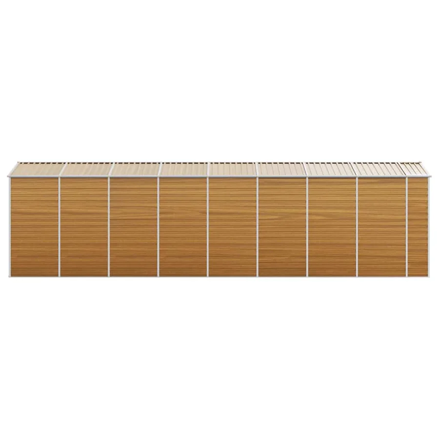 Abri de jardin marron clair 191x725x198 cm acier galvanisé - 6