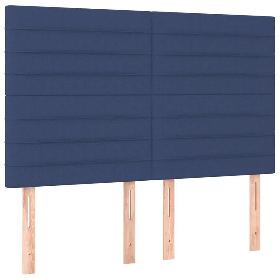 Tête de lit Bleu 144x5x118/128 cm Tissu - 2